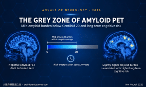 THE GREY ZONE OF AMYLOID PET — mild amyloid burden below Centiloid 20 and long-term cognitive risk, Annals of Neurology 2026